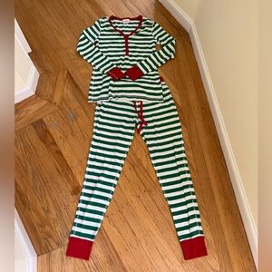 Hanna Andersson Christmas Striped Long John Pajama